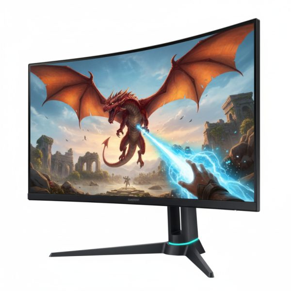 مانیتور منحنی گیمینگ سامسونگ مدل Odyssey G7 LC27G75TQSMXUE سایز 27 اینچ
